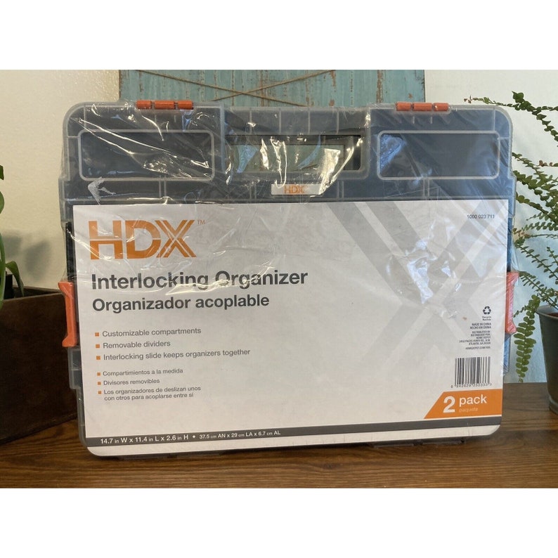 HDX Interlocking Parts Organizer Storage Crafts Screws Nails Etsy