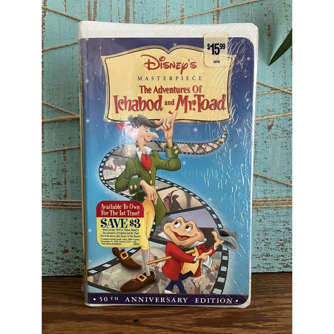 The Adventures Of Ichabod And Mr Toad Vhs The Adventures of Ichabod and Mr. Toad VHS, 1999 50th Anniversary New