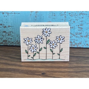 Hero Arts Reihe Perky Blumen Holzblock Stempel 2001 NOS