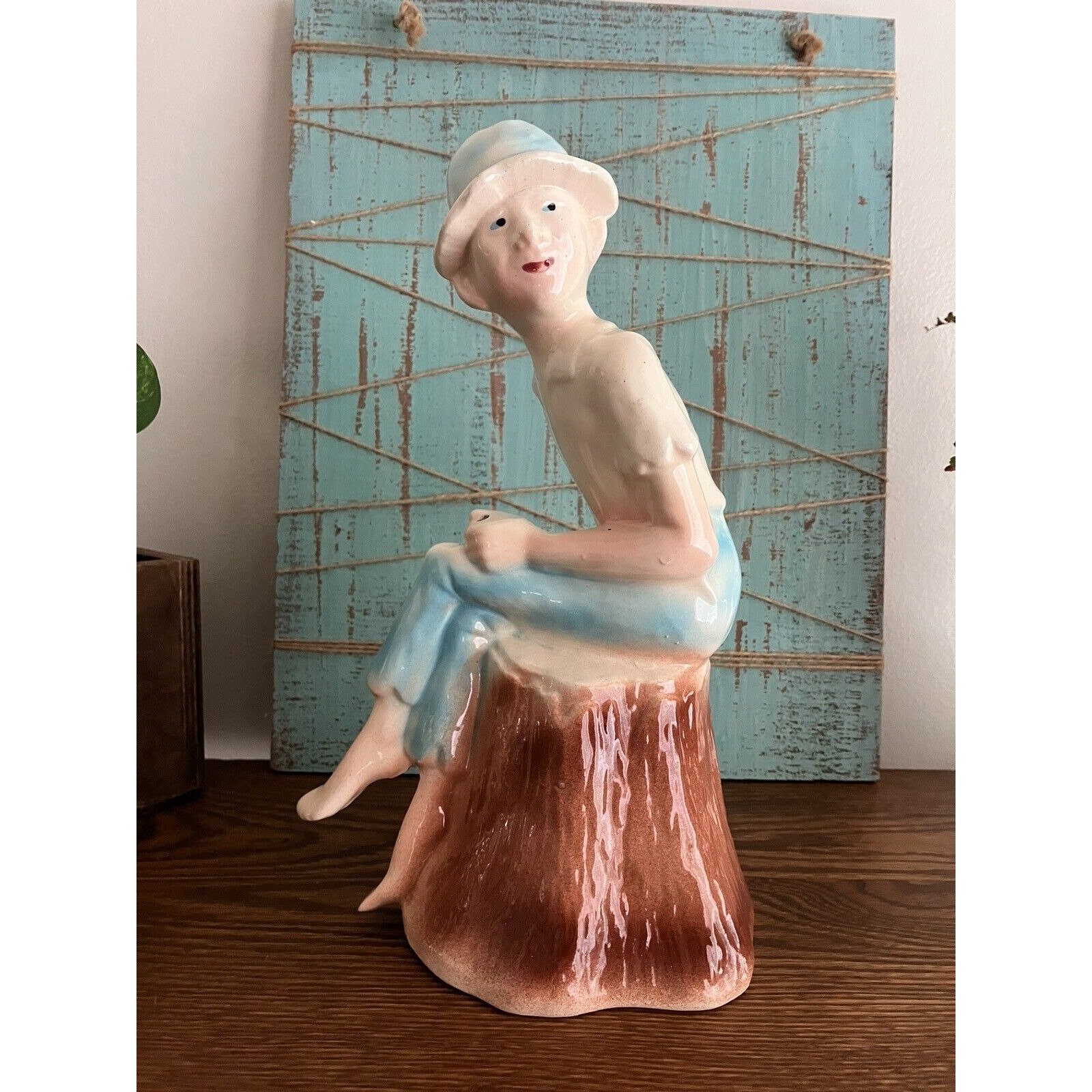 Robinson Ransbottom Ceramic Bird Bath Insert Huck Boy Fishing - Etsy