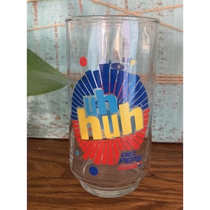 Diet Pepsi Uh Huh You Got the Right One Baby Drinking Glass Vintage 80's 90's