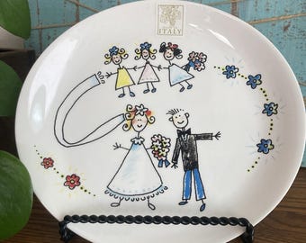 Opificio Etico Oval Whimsical Wedding Shower Cake Bride Groom