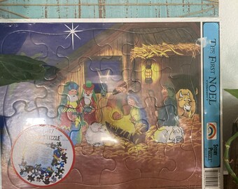 VTG 1996 Promise Story Puzzle Children’s Bible The First Noel Nativity Puzzle