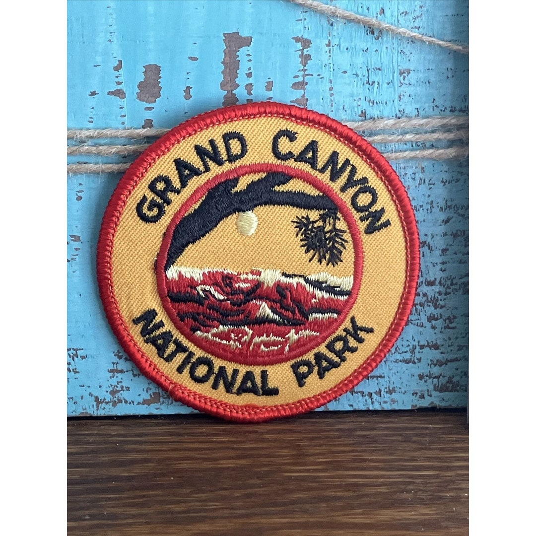 Vintage Grand Canyon National Park Iron On Patch Round Etsy