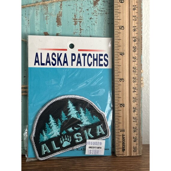 Vintage Alaska Patches Bear Paw Iron On - image 2