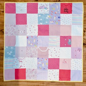 memory blanket made from baby clothes