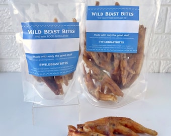 Dehydrated Chicken Feet | Single Ingredient Natural Raw Whole Foods for Pets | Dog Cat Healthy TCM Holistic Chews Treats