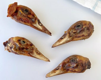 Dehydrated Duck Head | Single Ingredient Natural Raw Whole Foods for Pets | Dog Cat Healthy TCM Holistic Chews Treats