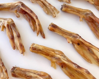 Dehydrated Duck Feet | Single Ingredient Natural Raw Whole Foods for Pets | Dog Cat Healthy TCM Holistic Chews Treats