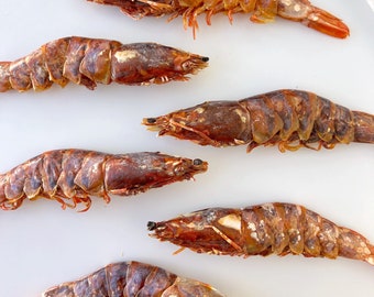 Dehydrated Whole Jumbo Prawns | Single Ingredient Natural Raw Whole Foods for Pets | Dog Cat Healthy TCM Holistic Chews Treats