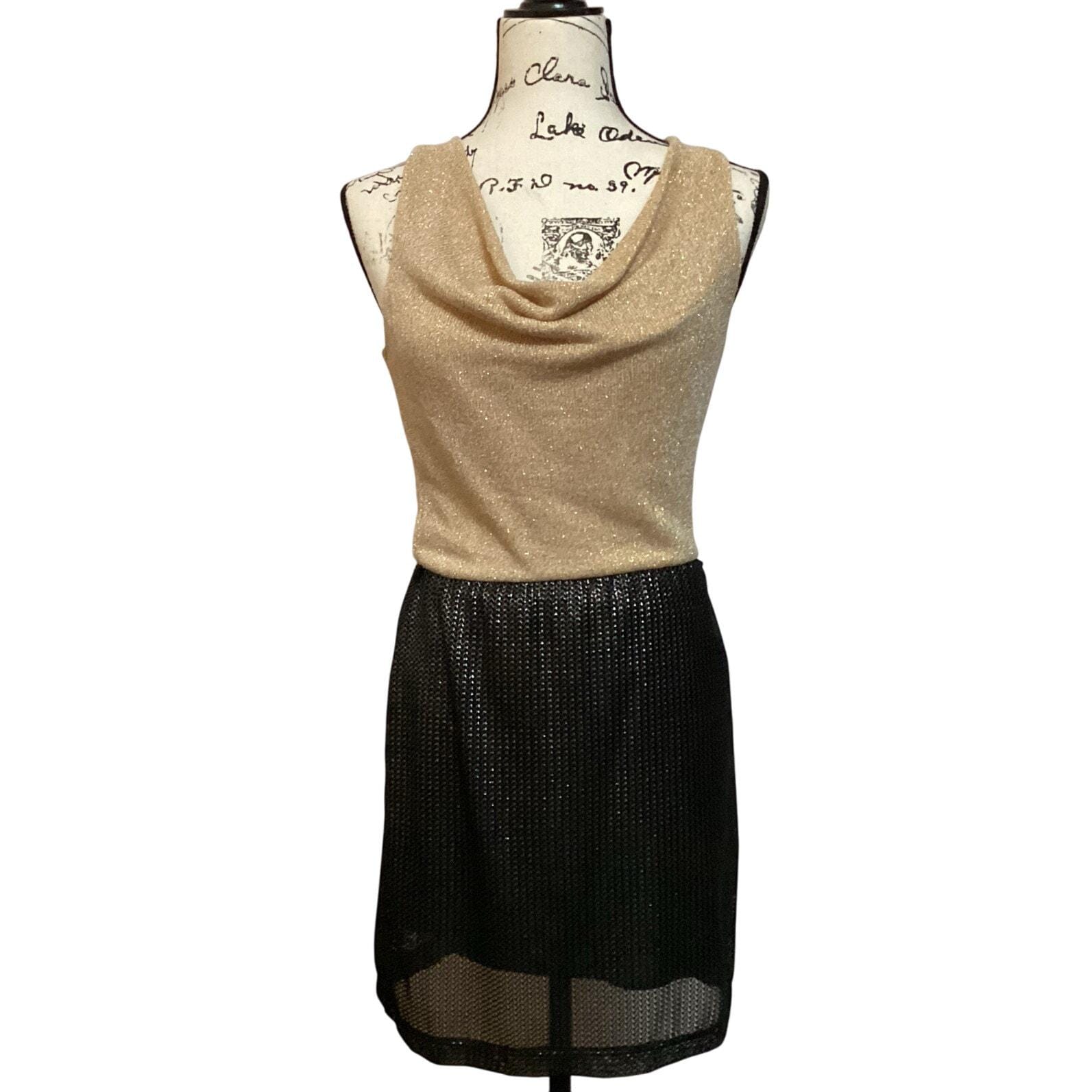Mini Cocktail Dress Black Gold - Etsy