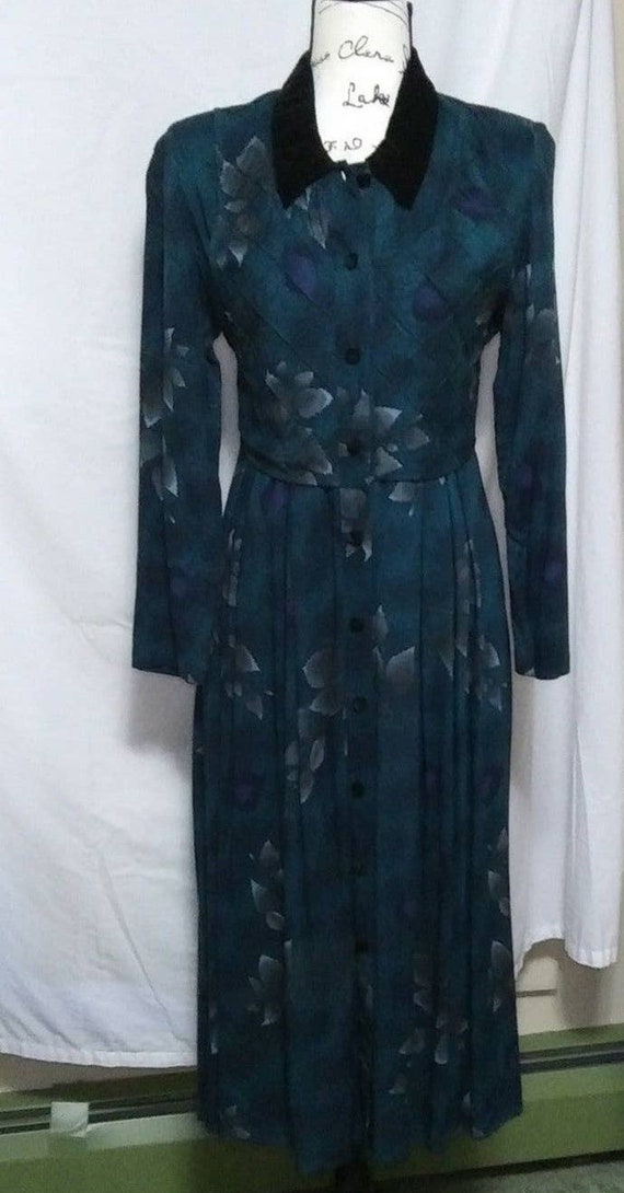 Vintage Karin Stevens Midi Dress Size 8 Petite Ve… - image 2