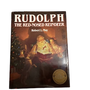 Vintage Rudolph the Red-Nosed Reindeer Hardcover Book 50th Anniversary Reprint