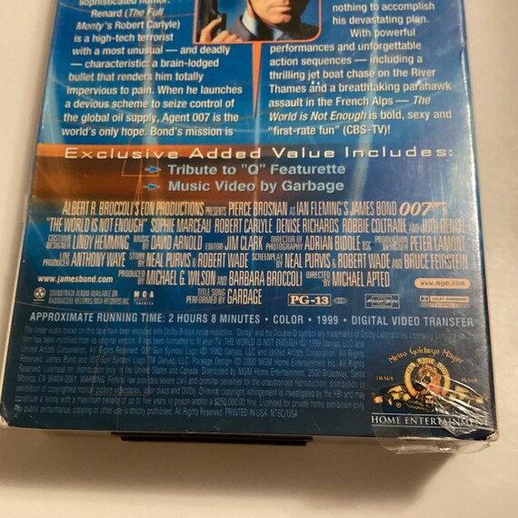 新品 ジェームズ・ボンド 007 ワールド・イズ・ノット・イナフ VHS 