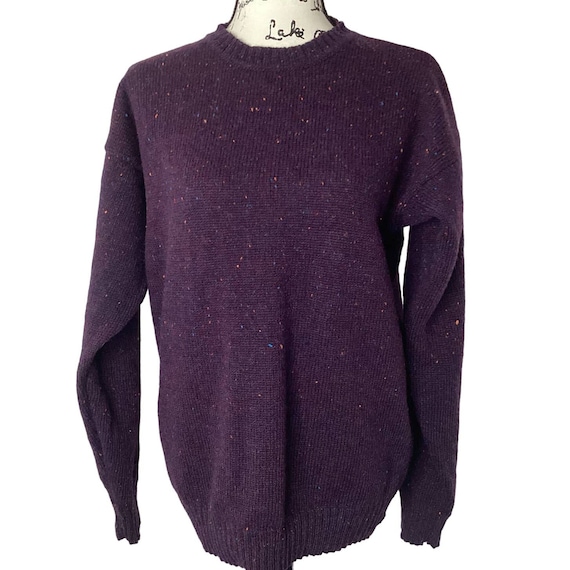 Vintage Woolrich Purple Polka Dot Pullover Sweater