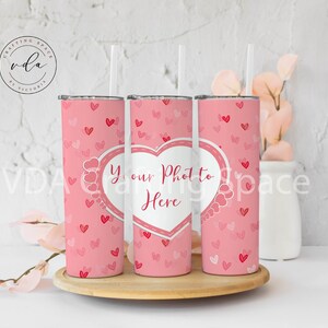 Valentines Day Photo Tumbler 20 oz | Personalized Tumbler