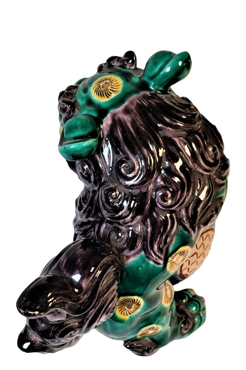 Japanese Satsuma Kutani Porcelain Foo Dog Etsy