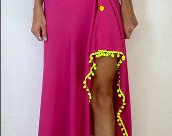 Pink sarong wrap skirt - Sarong from Brazil - high quality fabric beach towel sarong sandless and lightweight - gift for her