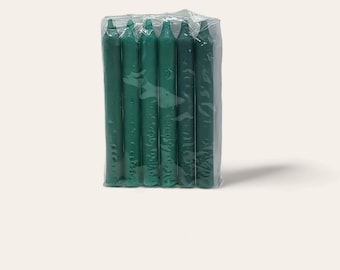 Green Ritual Candle Sticks/ 6pack 6inches
