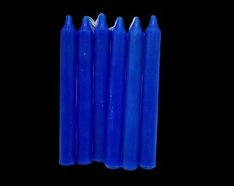 Blue Ritual Candle Sticks / 6 pack 6 inches