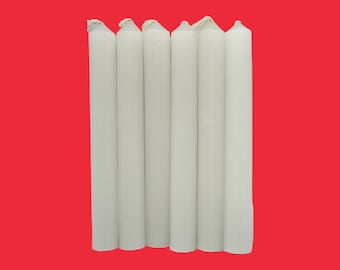 White Ritual Candle Sticks/ 6pack 6inches