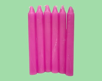 Pink Ritual Candle Sticks/ 6 Pack 6 inches
