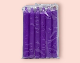 Purple  Ritual Candle Sticks/ 6pack 6inches