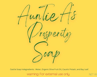 Handmade Money Prosperity  Soap  / Savon Chance /  Jabón de Dinero Castile Base 8 fl oz