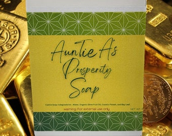 Handmade Money Prosperity Bar Soap/ Savon Chance de Prosperite/ Jabón de Dinero