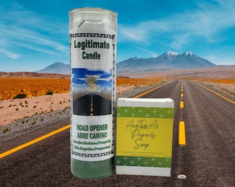 Road Opener Candle & Money Soap Bar Combo/ "Clear the Path to Prosperity with our Road Opener Candle and  Money Soap!"