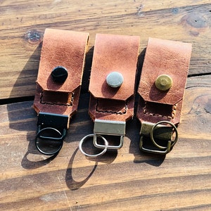 Leather Handmade, Handstitched, Toothpick Holder Keychain, Pocket Toothpick Holder