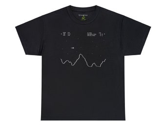 Lunar Lander Fan art Video Game Cotton T-shirt, Classic video arcade game, 1980s Gen X arcade game classic