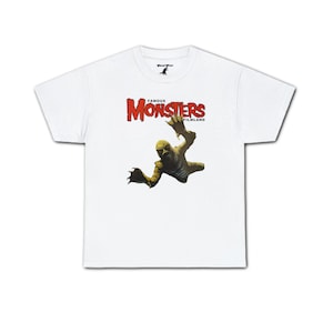 Famous Monsters of Filmland Unisex Heavy Cotton Tee, Creature from the Black Lagoon shirt, classic sci-fi vintage movie t-shirt