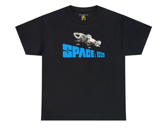 Space 1999 fan art shirt Unisex Heavy Cotton Tee, British science fiction tv show, Moonbase Alpha t-shirt, sci-fi shirt