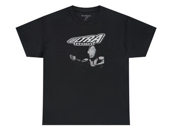 Ultra Man Fan Art Unisex Heavy Cotton Tee, camisa Kaiju Godzilla, camiseta de súper héroe de acción