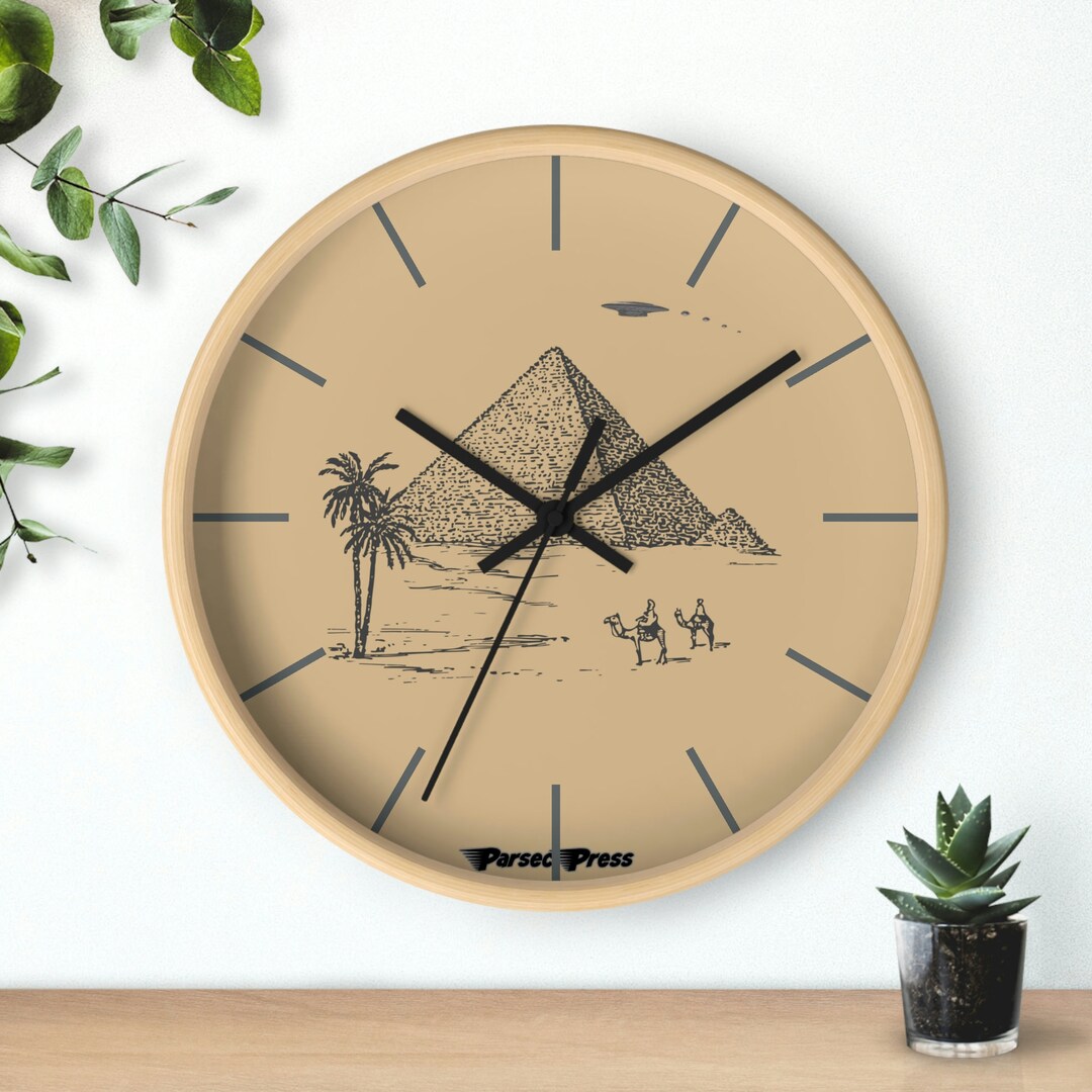 Pyramid Timepiece UFO Wall Clock Egypt Ancient Wonders Etsy