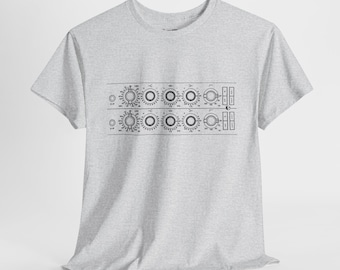 NEVE 1073 Unisex Heavy Cotton Tee, Recording Studio t-shirt, Audio Engineer shirt, NEVE rack Mic Pres British Sound