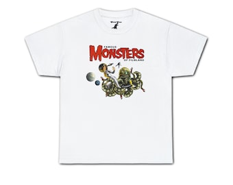 Famosos monstruos de Filmland Unisex Heavy Cotton Tee, la camisa Green Slime, camiseta vintage de película espacial de ciencia ficción