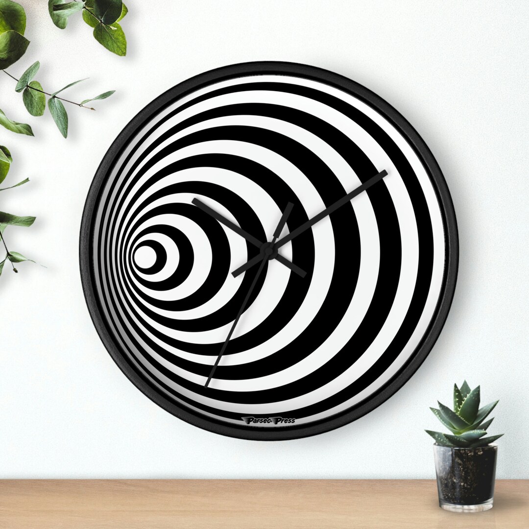 Time is an Illusion Wall Clock Optical Illusion Visual Etsy
