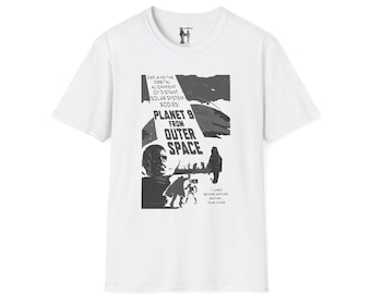 Sci Fi Classic Plan 9 Unisex T-Shirt, Outer Space Movie Tee, Retro Film Fan Gift, Vintage Style Shirt, Cult Film Lover Top