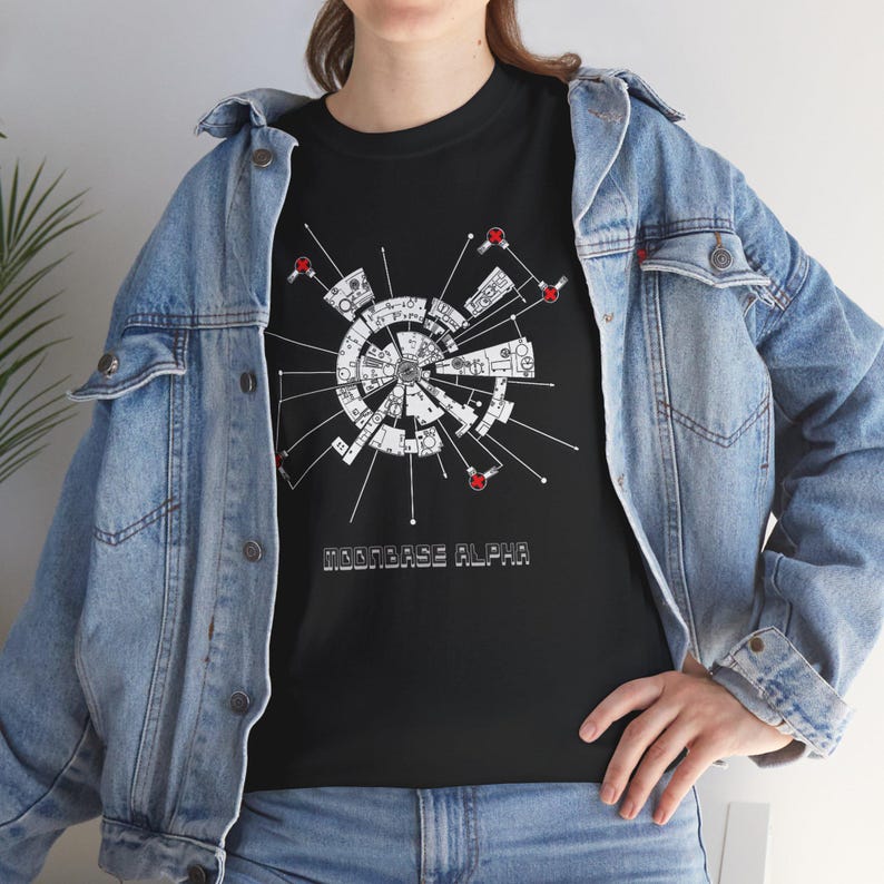 Space 1999 Moonbase Alpha Tee, Sci-Fi Shirt, Retro Space Graphic Tee, Space Lover Gift, Vintage Moonbase Alpha T-Shirt, Unisex Cotton Tee image 5
