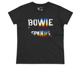 BOWIE Spiders from Mars shirt, Women's Midweight Cotton Tee, David Bowie tribute t-shirt, Ziggy Stardust shirt