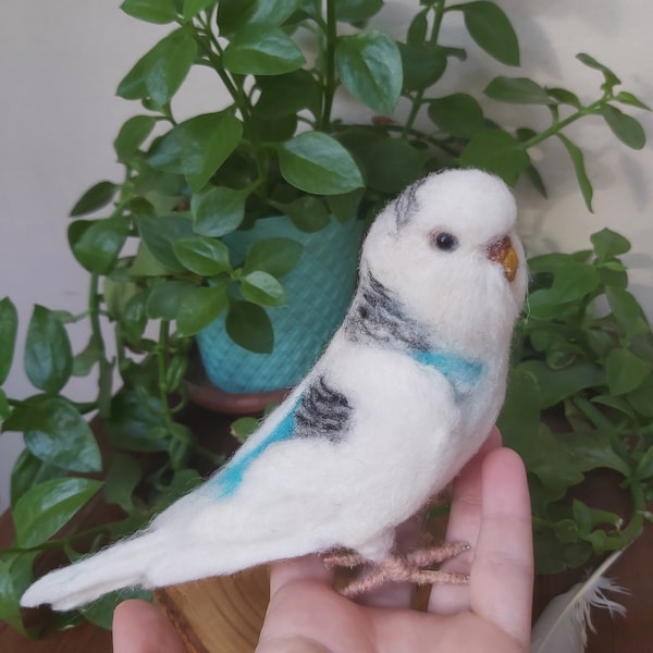 Custom handmade budgie figure