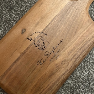 Personalised Forever Home Charcuterie Board | New Home Gift | Housewarming Present | Irish Wood Design Hand Made| House Graze Chopping Board