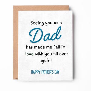 Jolie carte de fête des pères pour mari | Carte faite main | Je t'aime papa