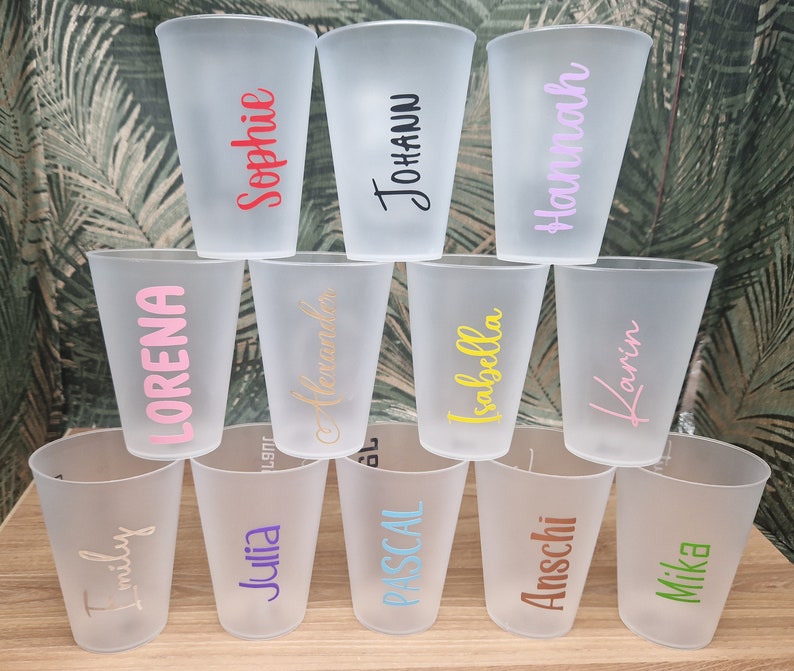 Trinkbecher, Becher mit Name, Personalisiert, Partybecher, JGA, Mitgebsel Bild 1