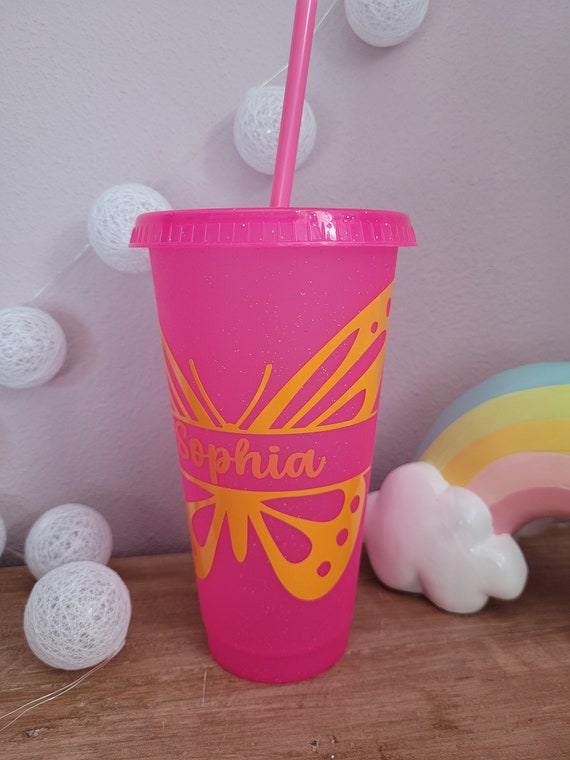 Butterfly plastic drinking straw