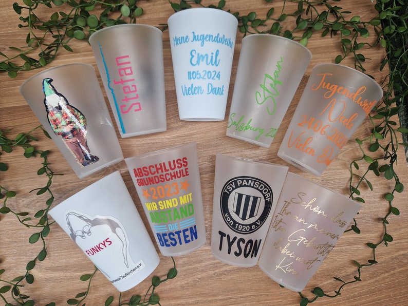 Trinkbecher, Becher mit Name, Personalisiert, Partybecher, JGA, Mitgebsel Bild 10