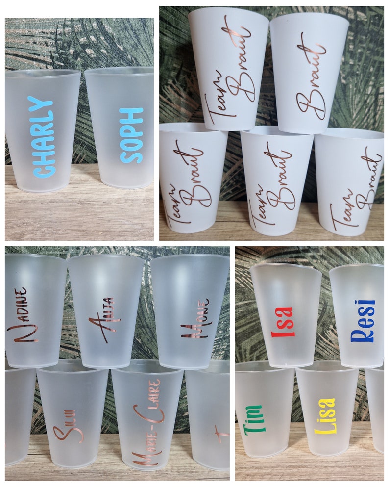 Trinkbecher, Becher mit Name, Personalisiert, Partybecher, JGA, Mitgebsel Bild 5