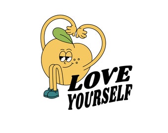Love Yourself Obst Stanzsticker